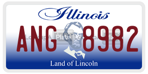 ANG8982  license plate in IL