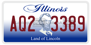 AQ23389 license plate in Illinois