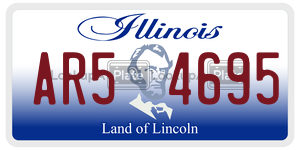 AR54695 license plate in Illinois