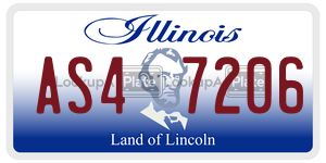 AS47206  license plate in IL