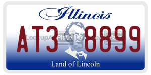 AT38899 license plate in Illinois