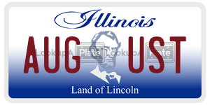 AUGUST  license plate in IL