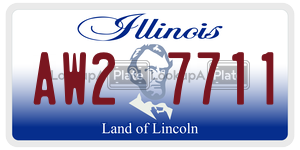 AW27711  license plate in IL