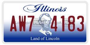 AW74183  license plate in IL