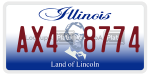 AX48774 license plate in Illinois