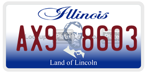 AX98603  license plate in IL