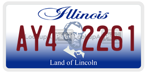 AY42261 license plate in Illinois