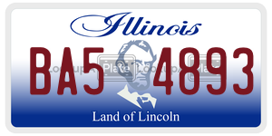 BA54893  license plate in IL