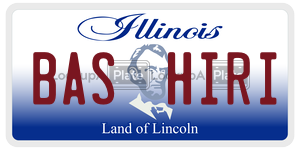 BASHIRI license plate in Illinois