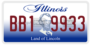 BB19933 license plate in Illinois