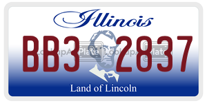 BB32837  license plate in IL