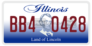 BB40428 license plate in Illinois