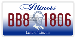 BB81806 license plate in Illinois