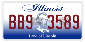 BB93589  license plate in IL