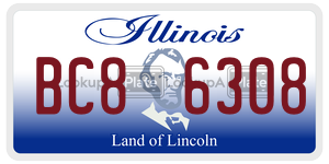 BC86308 license plate in Illinois