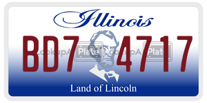 BD74717 license plate in Illinois