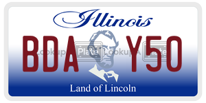 BDAY50 license plate in Illinois