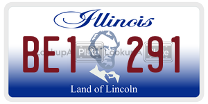 BE1291  license plate in IL