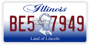BE57949 license plate in Illinois