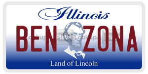 BENZONA license plate in Illinois