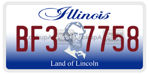 BF37758 license plate in Illinois