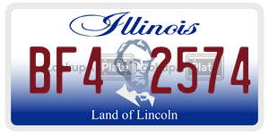 BF42574 license plate in Illinois