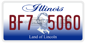BF75060  license plate in IL