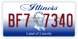 BF77340  license plate in IL