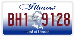 BH19128  license plate in IL