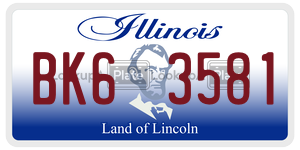 BK63581  license plate in IL