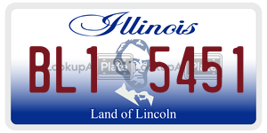 BL15451  license plate in IL