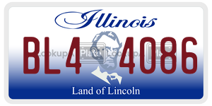 BL44086  license plate in IL