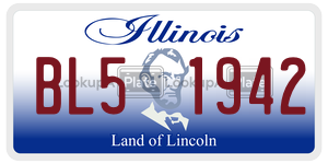 BL51942 license plate in Illinois