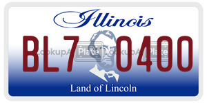 BL70400 license plate in Illinois