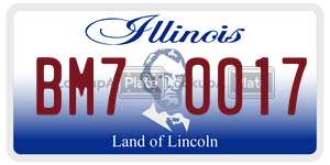BM70017  license plate in IL