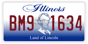 BM91634 license plate in Illinois