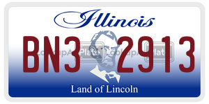 BN32913 license plate in Illinois