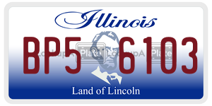 BP56103  license plate in IL