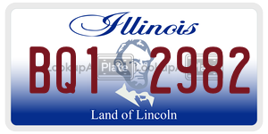BQ12982 license plate in Illinois