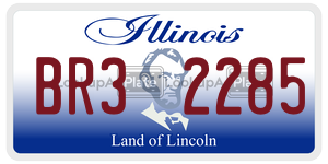BR32285 license plate in Illinois