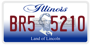 BR55210 license plate in Illinois