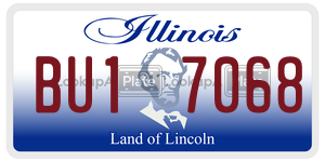 BU17068  license plate in IL