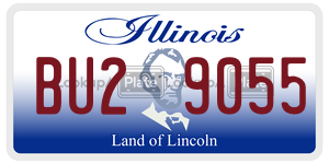 BU29055 license plate in Illinois