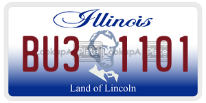 BU31101 license plate in Illinois