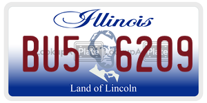 BU56209 license plate in Illinois