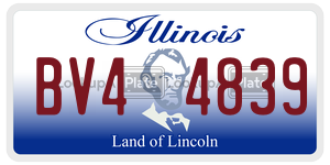 BV44839 license plate in Illinois