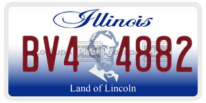 BV44882 license plate in Illinois