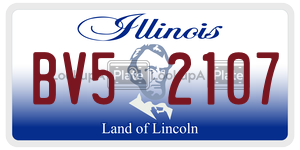 BV52107 license plate in Illinois
