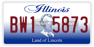 BW15873  license plate in IL