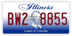 BW28855  license plate in IL